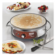 Waring 240 Volt | 6-15 Plug | 2800W / 16" / Silver Crepe Makers
