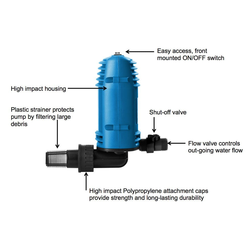 Wet/Dry Pump Accessory. by Vacmaster – Polypropylene, Colors May Vary, Model PE401