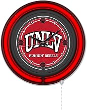 Holland Bar Stool Clk15BKUNevLV NCAA 15 in. Dia. University of Nevada Las Vegas Double Neon Wall Clock Black