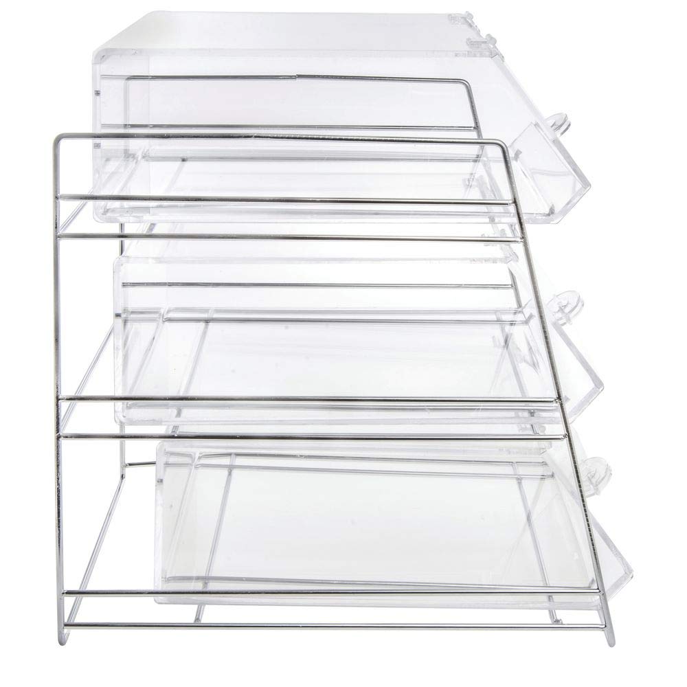3-Tier Wire Bakery Case by HUBERT – 14.0 liters, Carbon Steel, Gray, Model 32290+20819