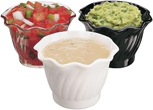 Cambro 13 Oz Clear Polycarbonate Swirl Bowls - 5 1/3"Dia x 2 1/8"H