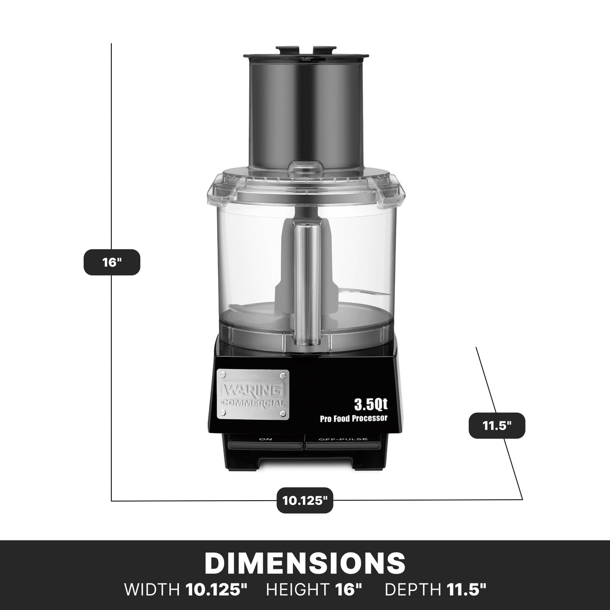 Waring 3.5 Quart Cutter Bowl - WFP14S / 3.5 Quart Food Processor / Black Food Processors