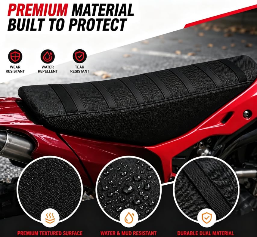 Motorcycle Seat Cover for Cobra CX50 FWE 30th Anniversary by freenximi – normal, Black, Model 175579_FShengli-26773318-03