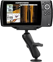 RAM MOUNTS Heavy-Duty Fish Finder Mount for Humminbird Helix 7 | Medium arm drill-down mount with rectangular plate for marine electronics and sonar displays