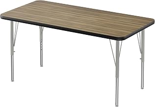 Correll 24x48 Top Bar Stool/Standing Height Activity Table in Hickory
