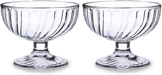 Luminarc Sorbet 10028 Glass Ice Cream Bowl, 380 ml, Transparent, Set of 2