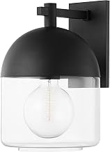 Troy Lighting B4509-TBK Zephyr - 1 Light Large Outdoor Wall Sconce-15 Inches Tall and 9.5 Inches Wide, Texture Black Finish with Clear Seeded Glass
