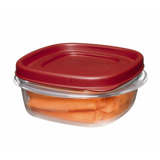 7J5900CHIL 1.25 Quart Easy Finds Storage Container by Rubbermaid – 1.25 cups, Plastic, Red, Model 1777084