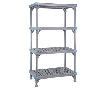 Millenia Shelving Unit by QUANTUM STORAGE SYSTEMS – 74" H x 60" W x 18" D, Polypropylene, Gray, Model QP186074VS-4