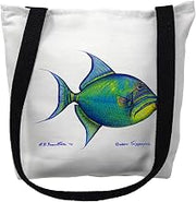 Betsy Drake TY114S 13 x 13 in. Trigger Fish Small Tote Bag