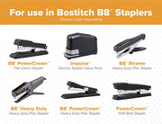 Office B8 PowerCrown 0.25 Inch Staples by Bostitch – 20,000 Staples, Stainless Steel, Silver, Pack of 4, Model STCRP21151/4-4