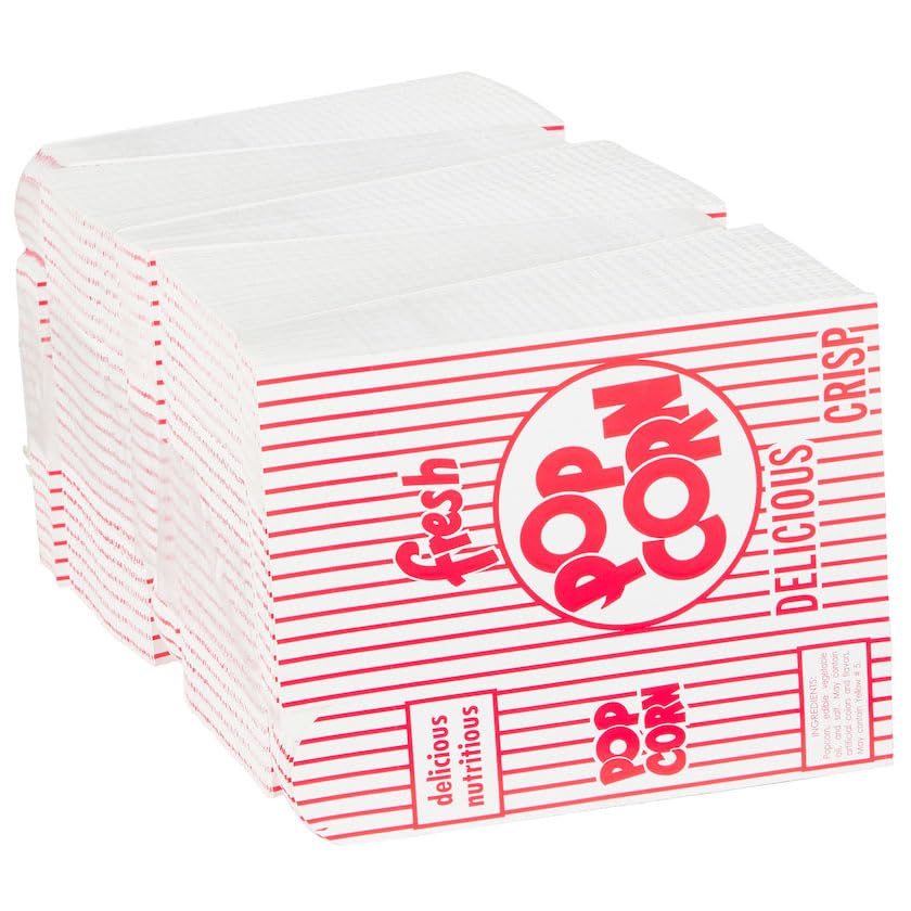 CS 4Ehe Popcorn Boxes by Gold Medal – 1 Ounce (Pack of 1), Gold, Red and White, Model 2064SP