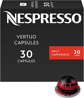 Nespresso Vertuo, Half Caffeinato, Mild Roast, 30-Count Coffee Pods