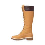 Women's Premium 14 Inch Lace Up Waterproof Boot by Timberland – 9, Leather, Wheat