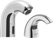 SF-2150 Sensor Activated Faucet, 3362102 & Sloan ESD-2100 Deck-Mounted Foam Soap Dispenser, 3346098-0.5 GPM Battery-Powered Deck-Mounted Low Body, Polished Chrome Finish