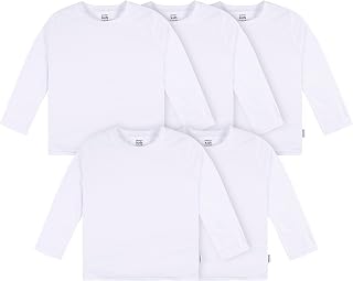 Gerber Baby & Toddler 5-Pack Solid Long Sleeve T-Shirts Jersey 160 GSM