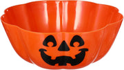 Awleynz Pumpkin Candy Bowl, Plastic Serving Dish, Orange