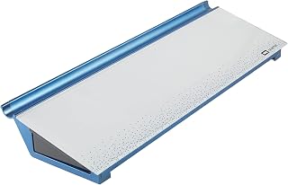 Quartet Glass Dry Erase White Board 18"W x 6"H, Compact Desktop Whiteboard with Storage Drawer, Dotted (GDP186D)