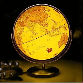 720° Rotating Glowing Globe with Metal Base Adult Kids Globe...(32cm Light)