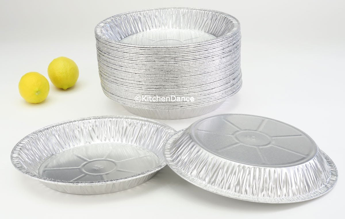 11" Extra Deep Disposable Pie Pans #2411 (50 Pack by Handi-Foil – 11", 44 fluid_ounces, Aluminum, Silver, Pack of 50