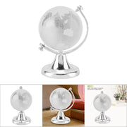 Crystal Glass Earth Globe Mini Desktop Decor Ornament for Home Office (Silver) by Kukyller – Silver, Model Kukyllerxtgvdk0qy5-02