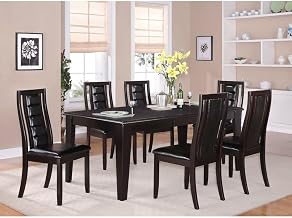 Era Collection Solid Wood 7-Piece Dining Set in Cherry Finish