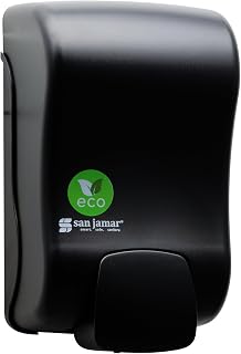 Ecologic Rely Recycled Plastic Manual Liquid Soap Dispenser, Liquid Dispenser, Wall Mounted Dispenser with Zero Waste for Home and Business, 900 Ml, Black