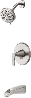 Pfister 8P8-WS2-JDSGS Jaida 1-Handle Tub & Shower Faucet with Adjustable Spray Width In Spot Defense Brushed Nickel