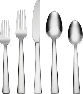 Oneida Madison Avenue 20 Piece Everyday Flatware, Service for 4, 18/0 Stainless Steel, Silverware Set
