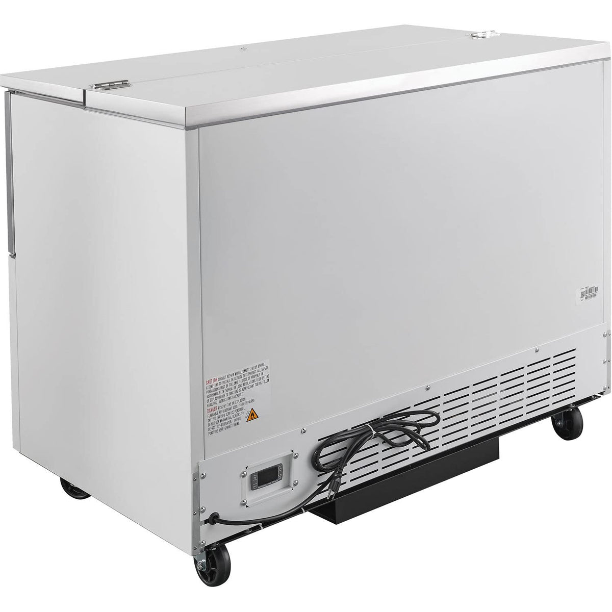 Nexel Mobile Milk Cooler by Global Industrial – 30.6"L x 49"W x 40"H, 18.0 quarts, Stainless Steel, Model MC-49-HC