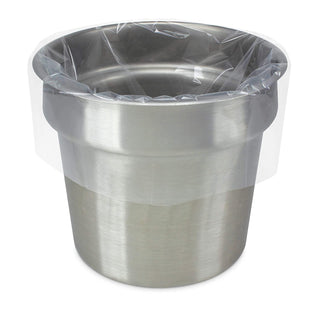 Disposable Pan Liners Fits 6 Qt. or 7 Qt. Steam Table Round Insets by PanSaver – Large, 7.0 quarts, Nylon Resin, Clear, Model 42011
