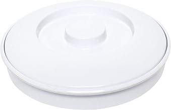 Thunder Group Nustone white melamine dinnerware collection 8 1/4" tortilla server w/lid, comes in dozen