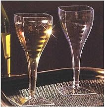 EMI Yoshi Squares Clear Plastic 8 oz Wine Glass