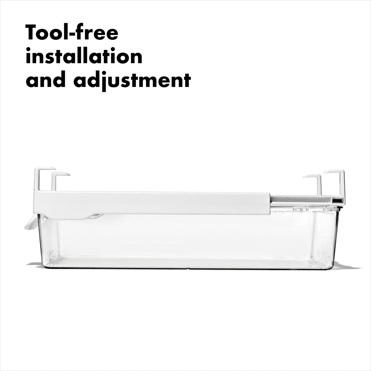 Good Grips Fridge Undershelf Drawer 14 in - for Deli Meat by OXO – 14-Inch (Pack of 4), Plastic, Clear, Pack of 4, Model 13346800