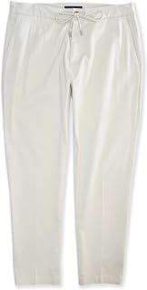 Brooks Brothers Mens Drawstring Waist Garment-Dyed Cotton Casual Pants,