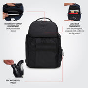Pace Pro Collection (Backpack (25 Liter) by OGIO – 25, Premium 600D Polyester & 1680D Ballistic Bottom, Black 2021, Model 5921123OG