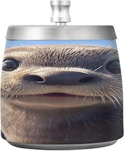 Cute Otter Splash Ashtray with Lid, Outdoor Ashtrays for Patio