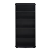 Jaya 4-Tier Multimedia Storage Tower by Furinno – 4-Shelf, Engineered Wood, Espresso, Model 17058