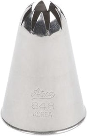 Stainless Steel Cake Decorating Closed Star Pastry Tube by Ateco, #848
