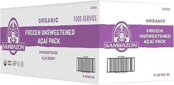 Sambazon Organic Frozen Unsweetened Açaí Pack, Ready To Eat, 100g, 80 Count
