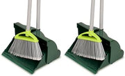 Pine-Sol Broom and Dustpan Set for Home - Both Indoor, Outdoor and Wet or Dry Use – Upright Standing Combo with Adjustable Handle for Comfort (Pack of 2)