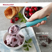 Gourmet Ice Cream Scoop by KitchenAid – One Size, 8.0 cubic_inches, Plastic, Matte Aqua Sky, Model KO117OHAQA