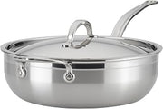 Hestan ProBond Forged - Professional Clad Stainless Steel All-In-One Pan, 5 Quart, with Helper Handle, Induction Compatible