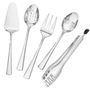 Kingstone Serving Utensils Set, 18/10 Stainless Steel, 5 Piece Silver