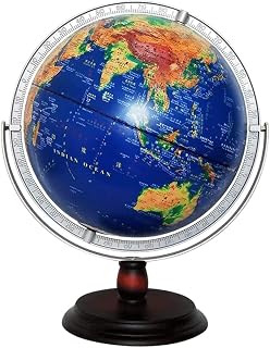 11. 8 Inch with Stand 3D Embossed 720° Rotating Globe Educational...(World Globe)