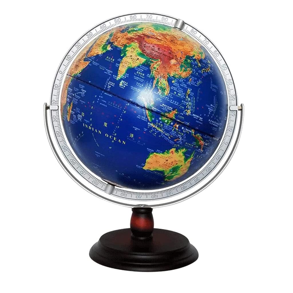11. 8 Inch with Stand 3D Embossed 720° Rotating Globe Educational...(World Globe) by xdgFHsy – One Size, Resin, World Globe, Model xdgFHsy