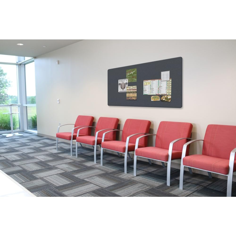 Ghent 0.4" x 46.5" / Gray / Industrial Bulletin Boards