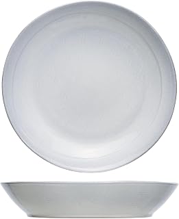 Cosy & Trendy Theodora Grey Set of 6 Stoneware Deep Plates, D22 cm