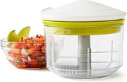 Chef'n Chef’n VeggiChop Manual Hand-Powered Food Chopper and Processor, Chops Vegetables, Onions, Peppers, Nuts for Salsa, Guacamole, Hummus – White