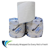KleenLine 2-Ply Bath Tissue – White, 4.25" x 4", Universal | 96 Rolls/Case